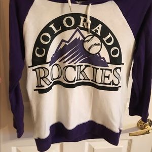 Cropped PINK Rockies Hoodie